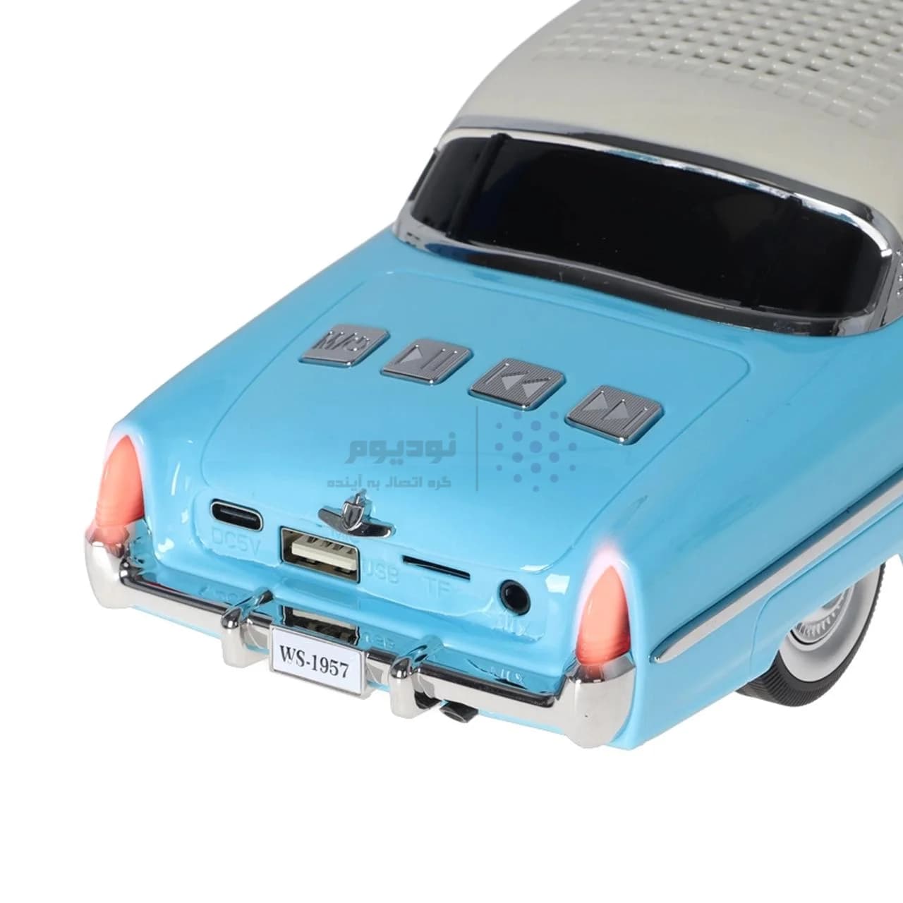 اسپیکر بی سیم طرح ماشین کلاسیک WSTER مدل WS-1957 – آبی – MMX — تصویر ۵