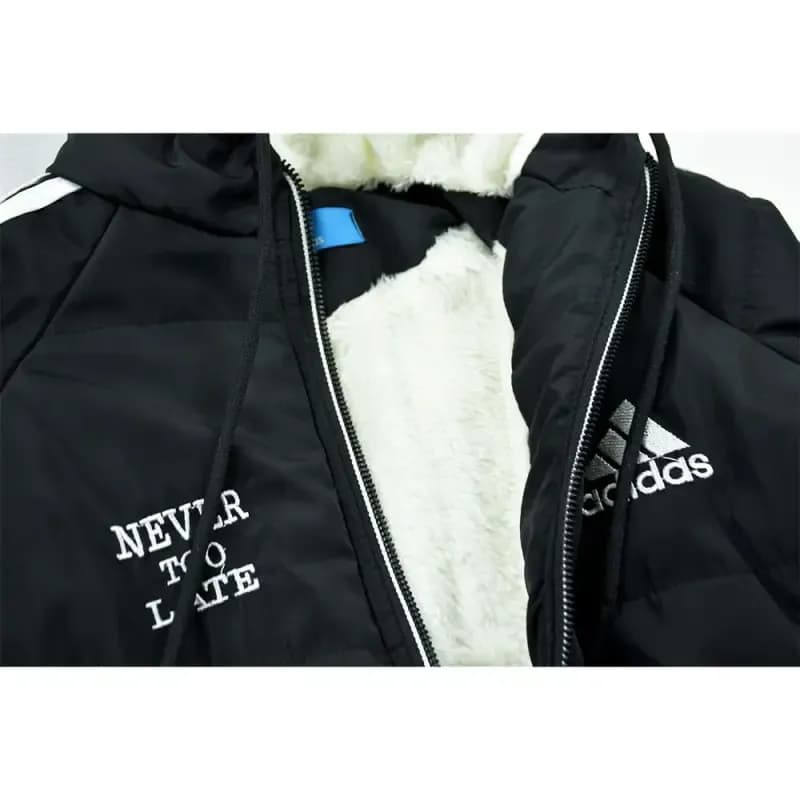 کاپشن پسرانه ADIDAS مشکی شمعی پاییزه و زمستانه — تصویر ۶