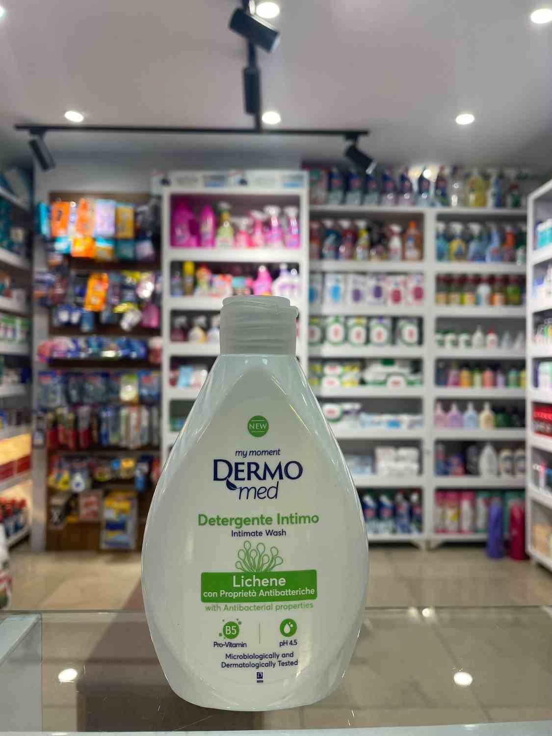ژل شستشوی بانوان درمومد مدل Lichene (آنتی‌باکتریال)