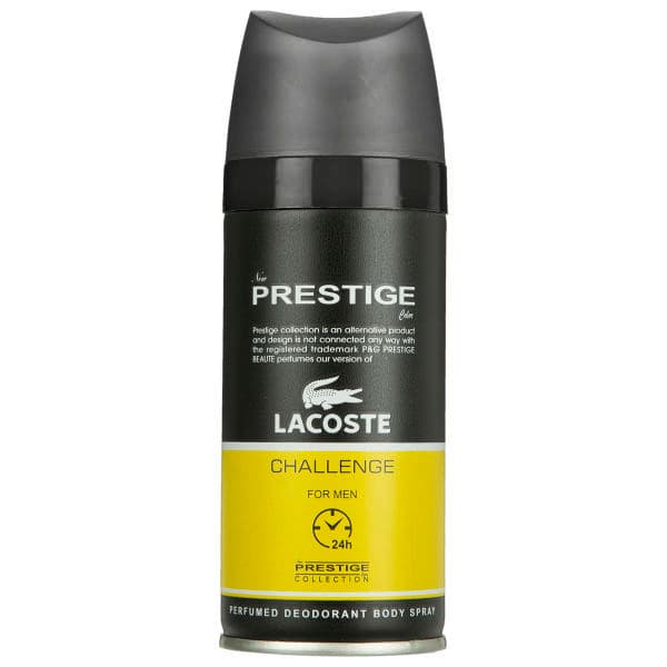 اسپری خوشبو کننده بدن مردانه پرستیژ مدل lacoste challenge حجم 150 میلی لیتر