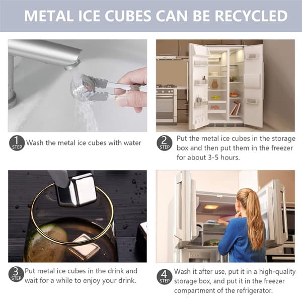 قالب یخ 8 عددی استیل مدل CUBIC STEEL ICE — تصویر ۴