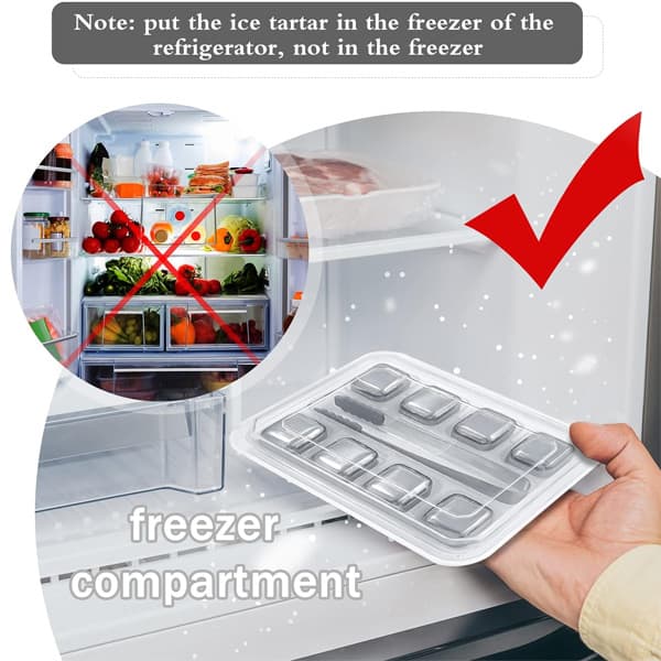 قالب یخ 8 عددی استیل مدل CUBIC STEEL ICE — تصویر ۳