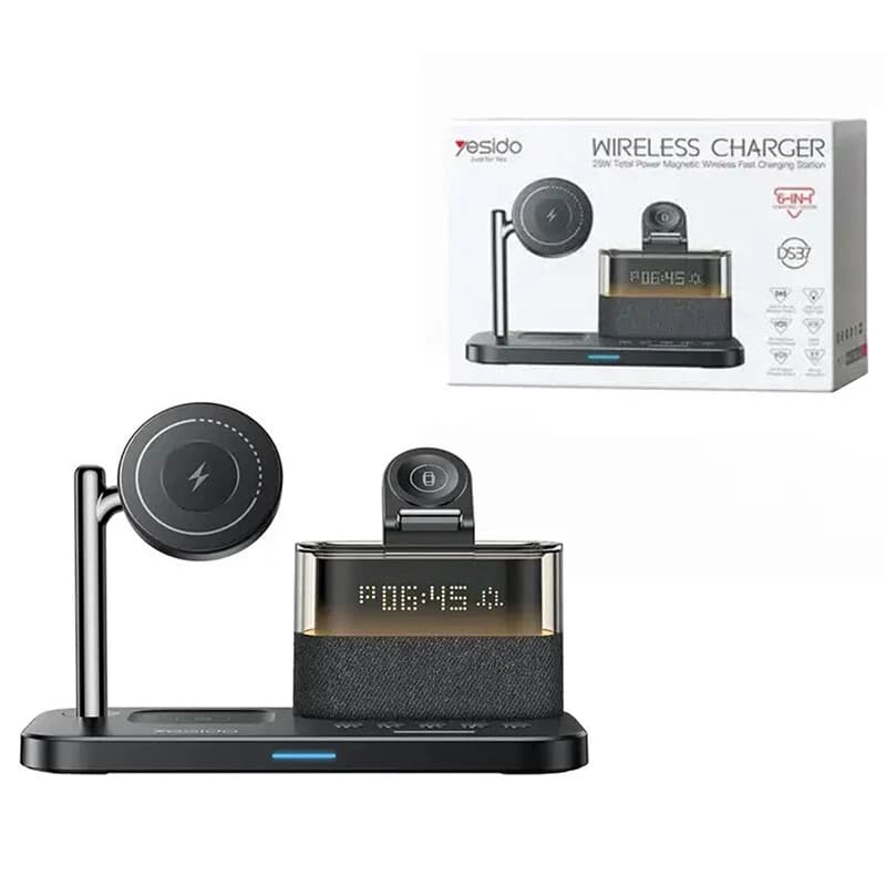 شارژر بی سیم و استند رومیزی Yesido DS37 15W