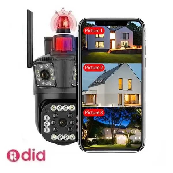 دوربین مداربسته مینی اسپیددام ۳ لنز واقعی سیمکارتی مدل v380 — تصویر ۳