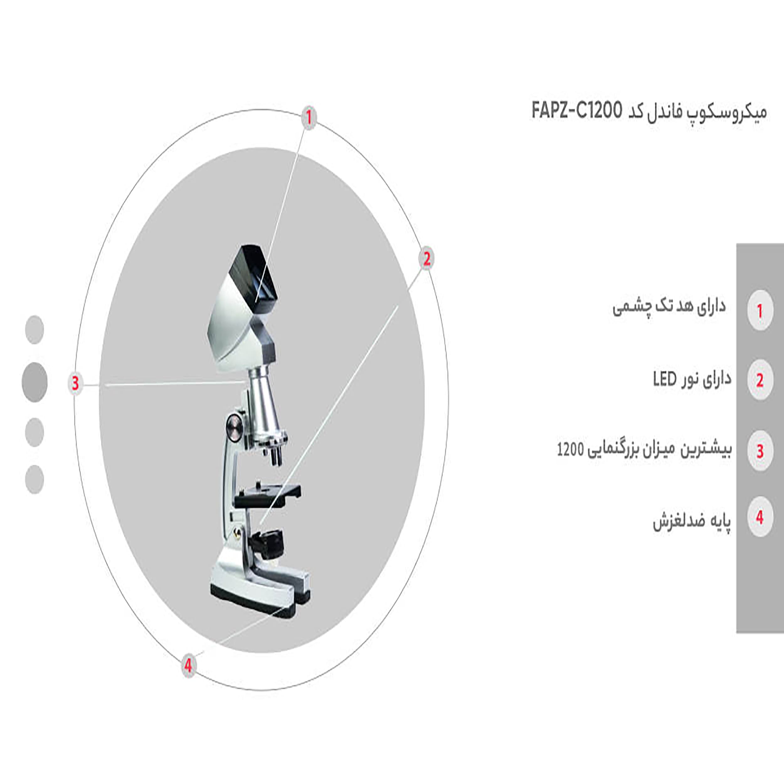 میکروسکوپ فاندل کد FAPZ-C1200 — تصویر ۵