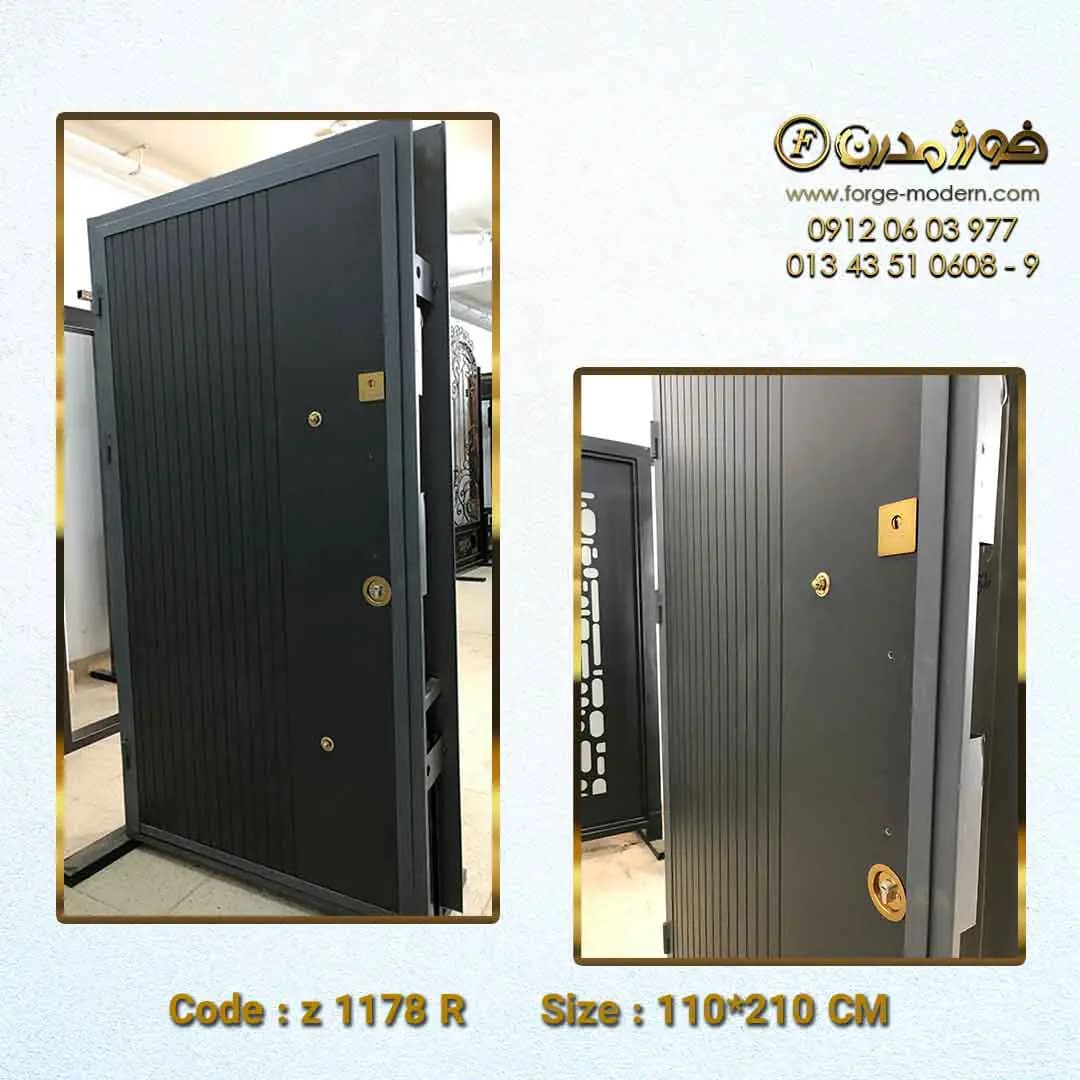 درب ضد سرقت طرح عمودی مدرن پلاس پیانویی کد Z 2232 R — تصویر ۴
