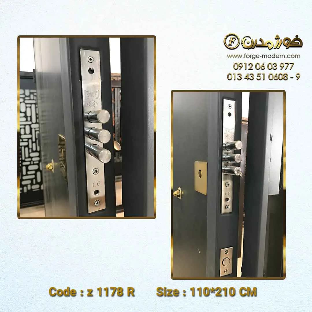 درب ضد سرقت طرح عمودی مدرن پلاس پیانویی کد Z 2232 R — تصویر ۷