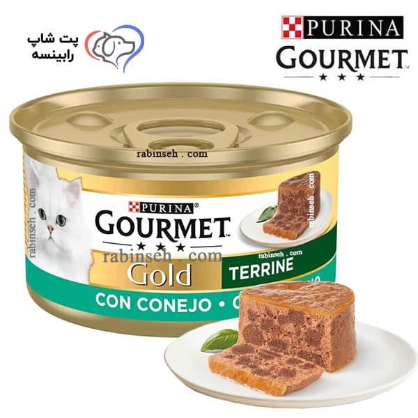 کنسرو گربه گورمت اسپانیا پته خرگوش 85 گرم