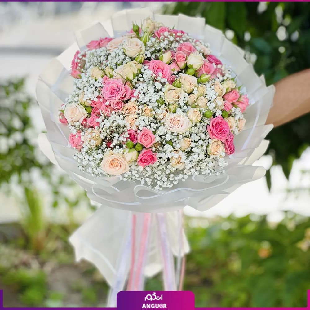 دسته گل لاکچری و خاص (رز و رز مینیاتوری)