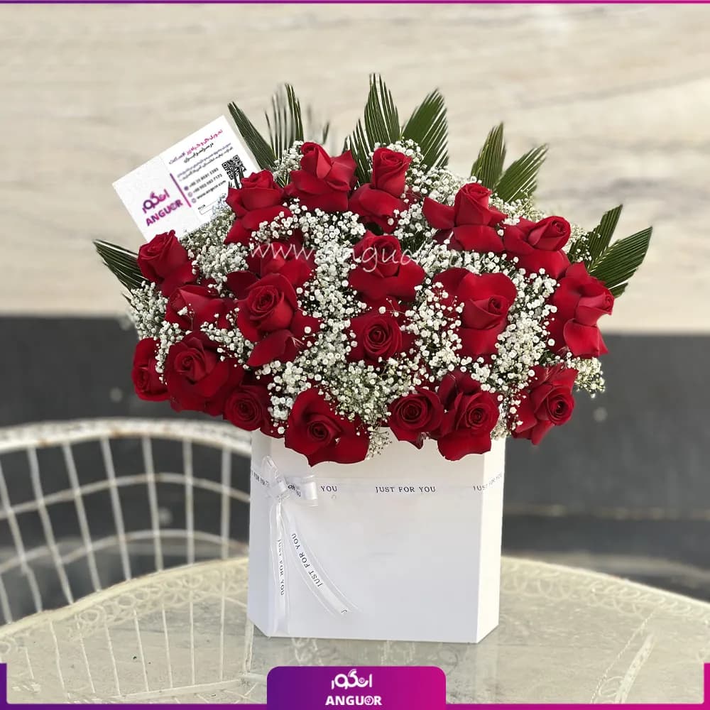 باکس گل رز و ژیپسوفیلا