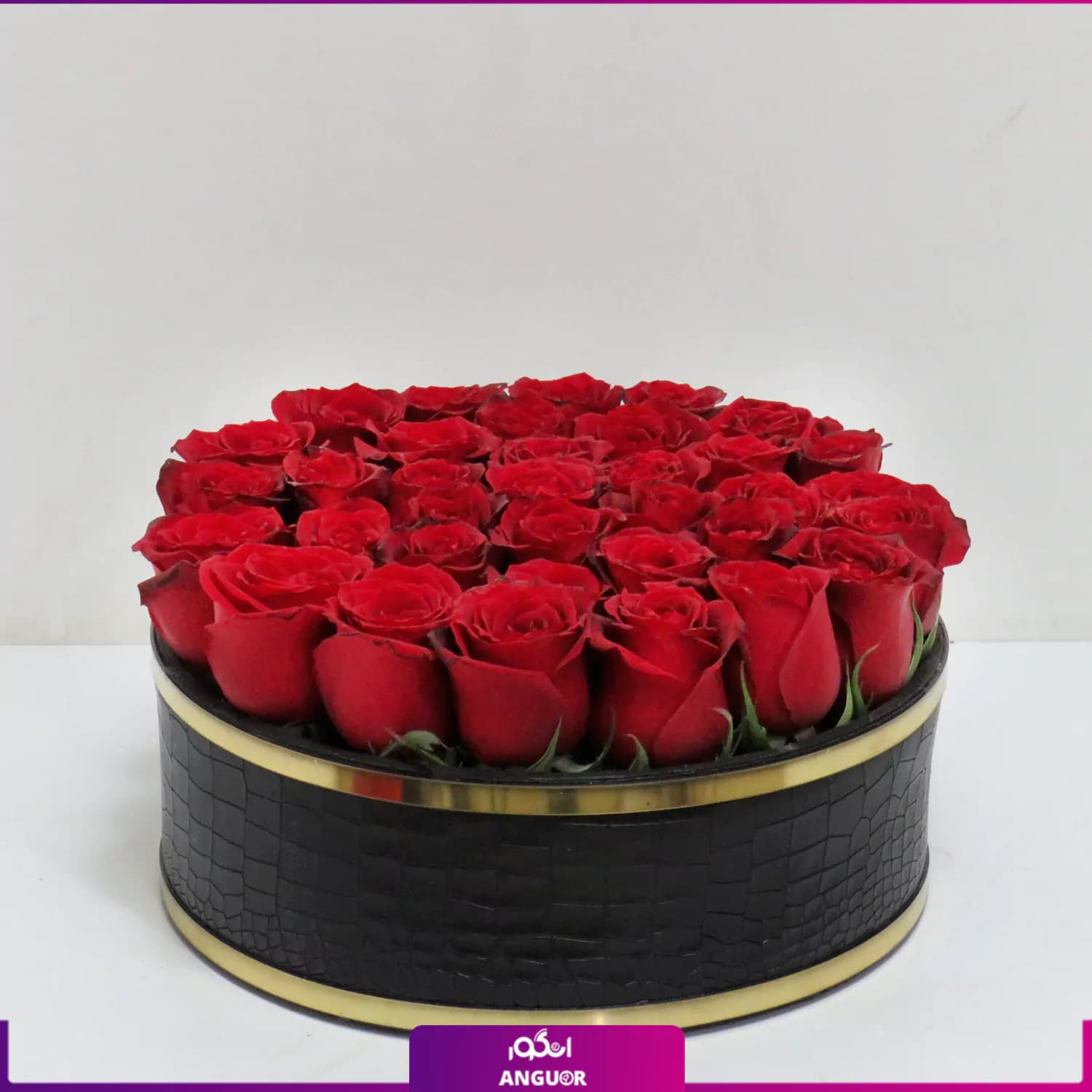 باکس گل رز گرد
