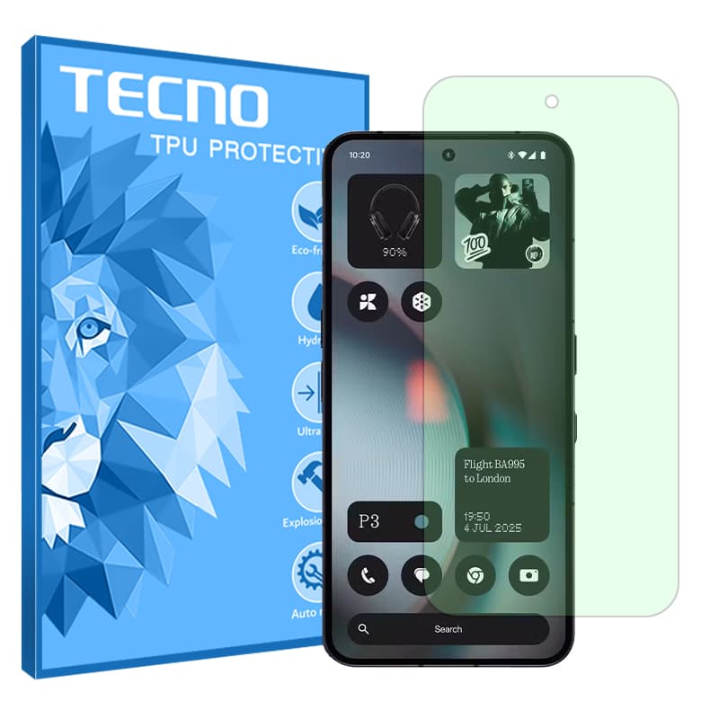 گلس ناتینگ Phone (3) مدل گرین لایت برند تکنو