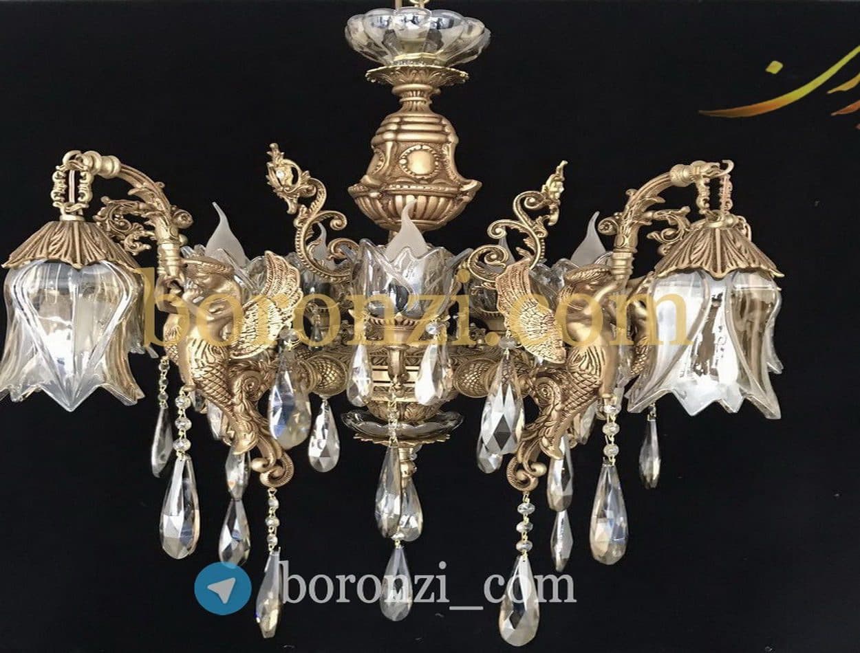 لوستر برنزی طرح فروشته رومی کد ۱۰۴ az