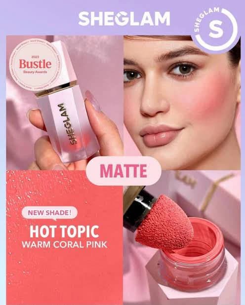رژگونه مایع مات شیگلم مدل Liquid Blush رنگ HOT TOPIC حجم 5 میلی لیتر