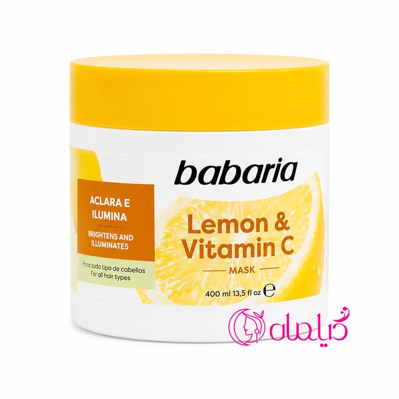 ماسک مو حاوی لیمو و ویتامین C باباریا مدل Lemon & Vitamin C حجم ۴۰۰ میل