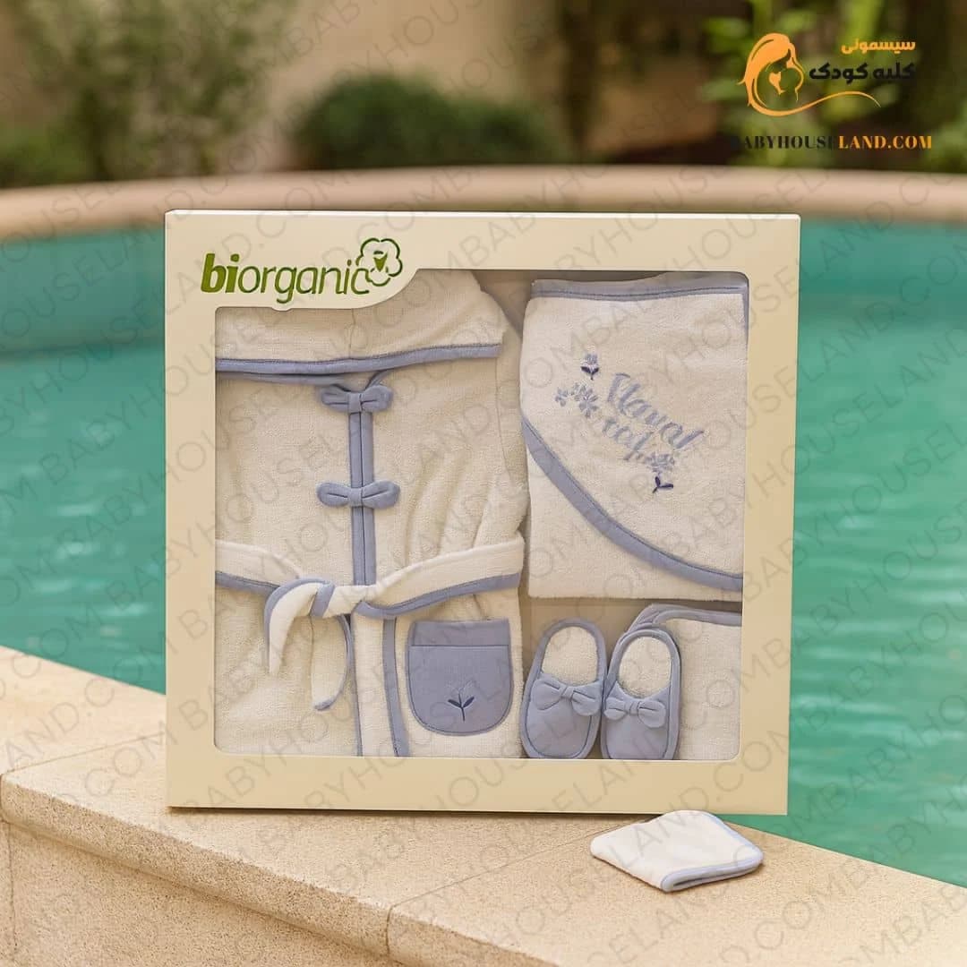 پک حوله ۴تیکه طرح گل biorganic 66484 — تصویر ۲