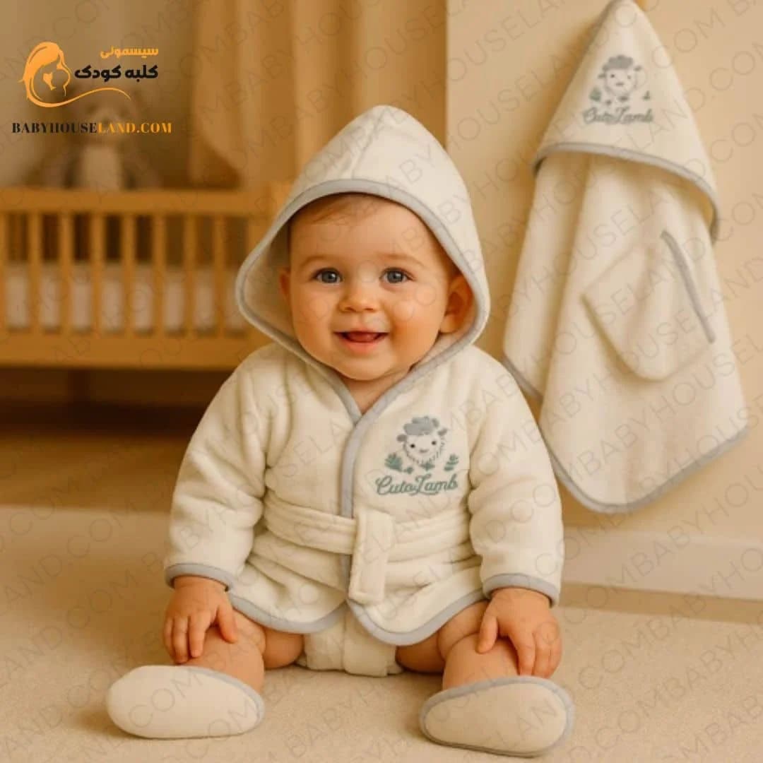 پک حوله ۴تیکه طرح بره bibaby 66479 — تصویر ۳