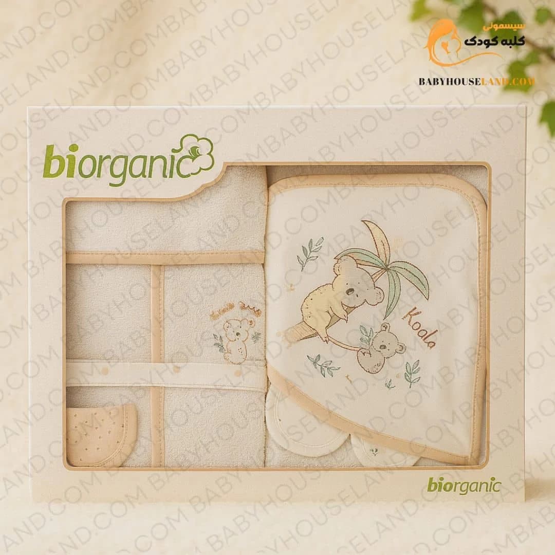 پک حوله ۴تیکه طرح کوالا biorganic 66322 — تصویر ۲