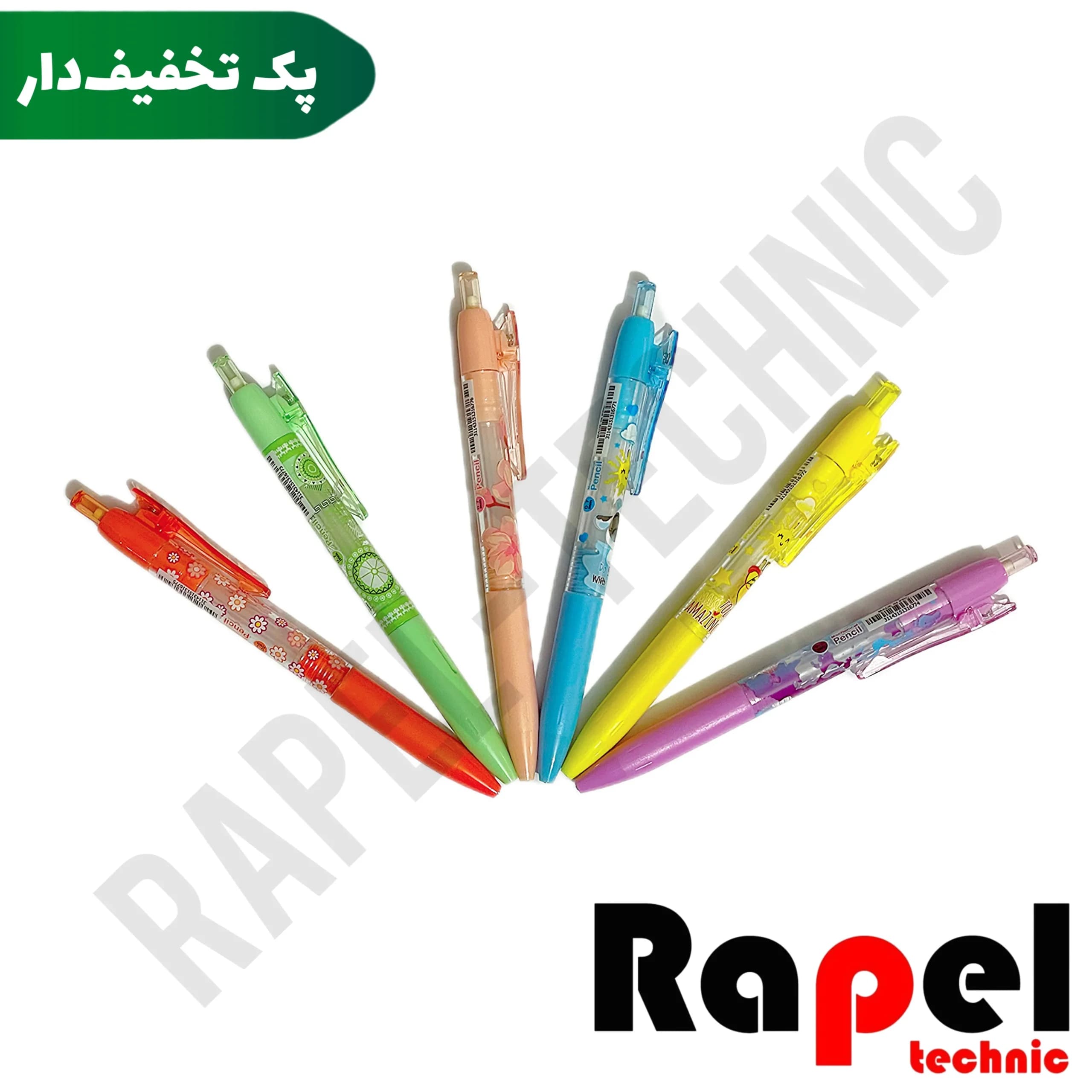 مداد نوکی (اتود) ویسرو طرح فانتزی | نوک ۰.۷ میلیمتر پررنگ (پک 6 رنگ)