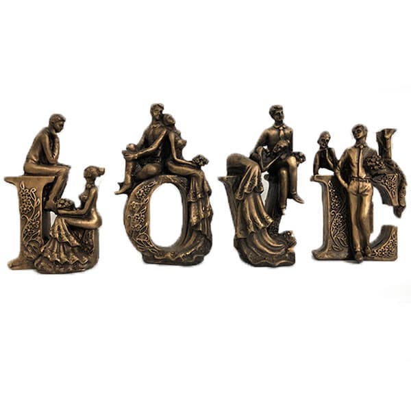 مجسمه مدل عشق خانواده طرح love کد 33 مجموعه 4 عددی