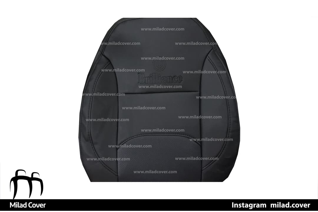 روکش صندلی برلیانس H230-220 چرم رنگ مشکی و کرم — تصویر ۲