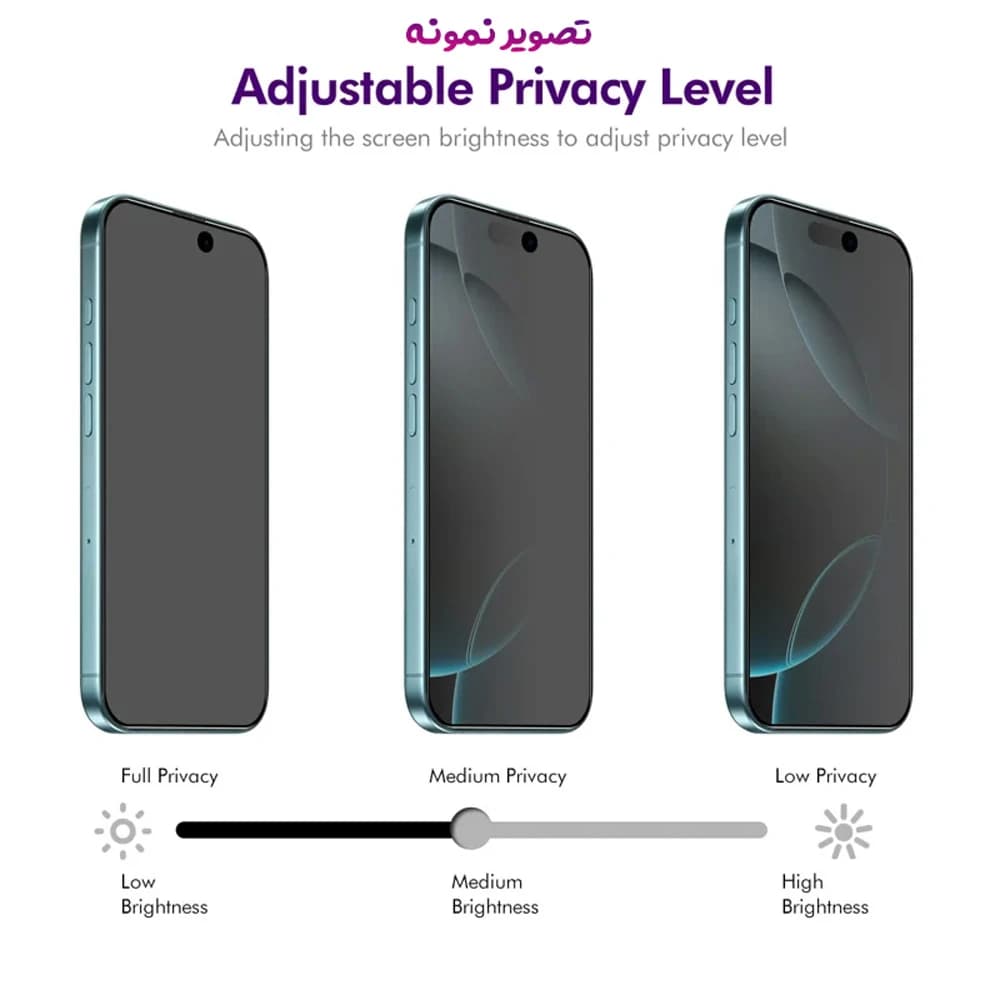 گلس Privacy حریم شخصی iPhone 17 — تصویر ۵