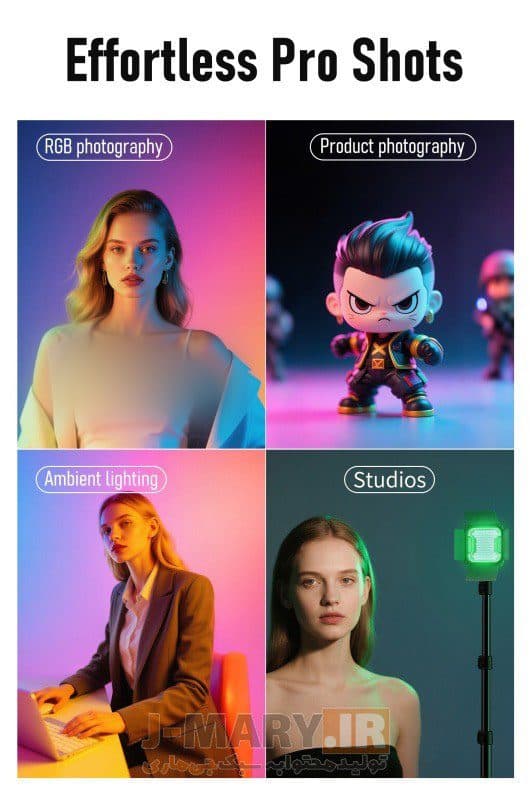 پروژکتور نور رنگی جیماری مدل Jmary FM-428RGB +🎁 هدیه — تصویر ۵