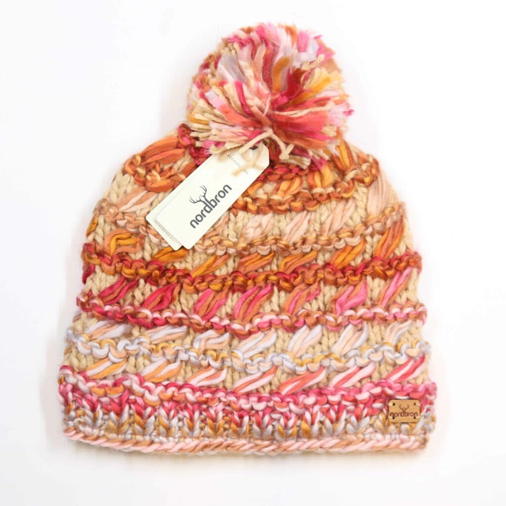 کلاه بافت آكرليك nordbron پم دار آلیز پافی کجراه cherly kids کد 2815815