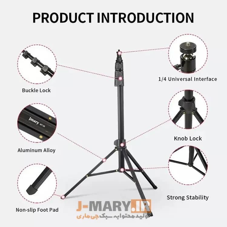 سه پایه موبایل جی ماری مدل Jmary MT-38+🎁هدیه — تصویر ۴