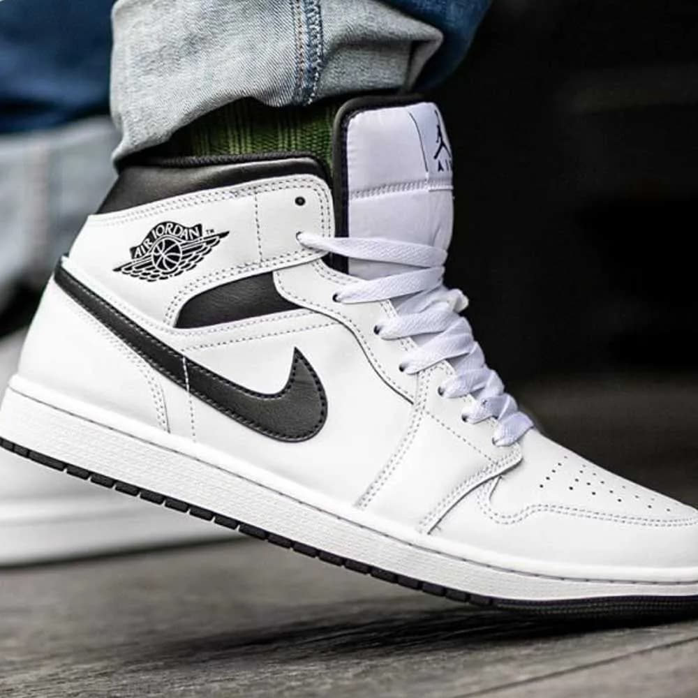 کتونی Nike مدل Jordan 1 Mid Reverse Panda – DQ8426-132 — تصویر ۷