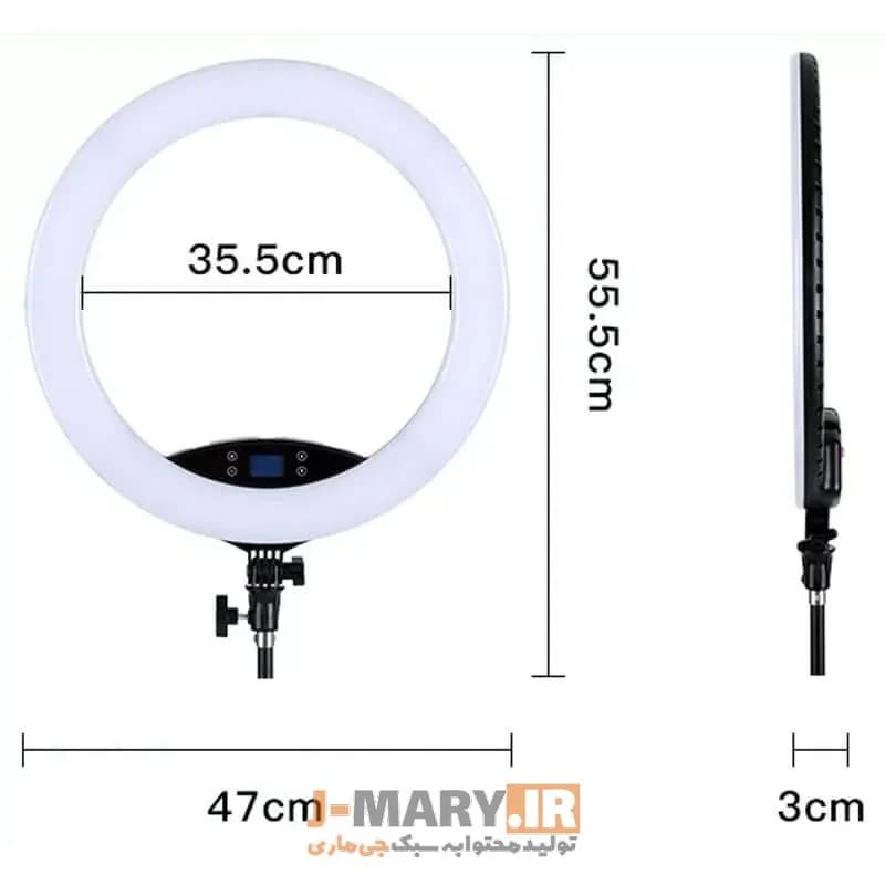 رینگ لایت جی ماری مدل Jmary FM-19RS با ریموت سلفی و تاچ +🎁هدیه — تصویر ۵