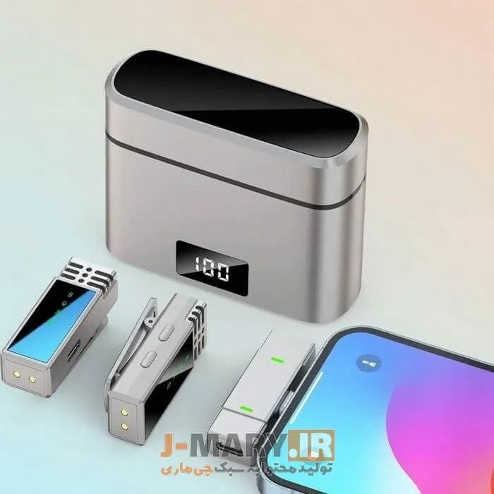 میکروفون بی سیم جی ماری مدل Jmary MW-15 لایتنینگ یا IOS+ هدیه — تصویر ۶