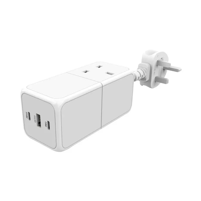 چند راهی برق و شارژر پاورولوژی Powerology 65W Power Strip PWPS65W دارای 3 پورت