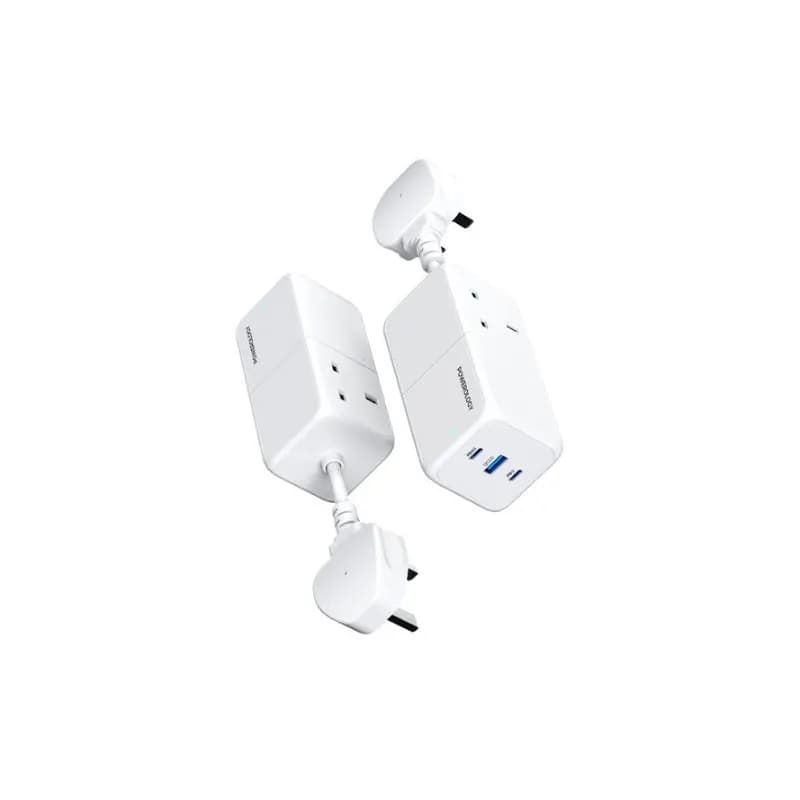 چند راهی برق و شارژر پاورولوژی Powerology 65W Power Strip PWPS65W دارای 3 پورت — تصویر ۳
