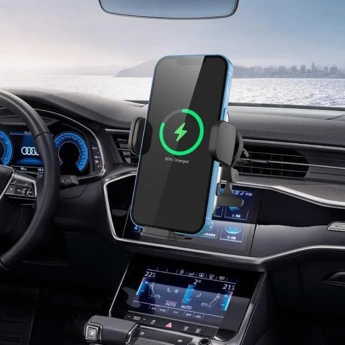 هولدر و شارژر وایرلس چند کاره پاورولوژی Powerology Wireless Charger PCCSR009 توان 15 وات — تصویر ۲