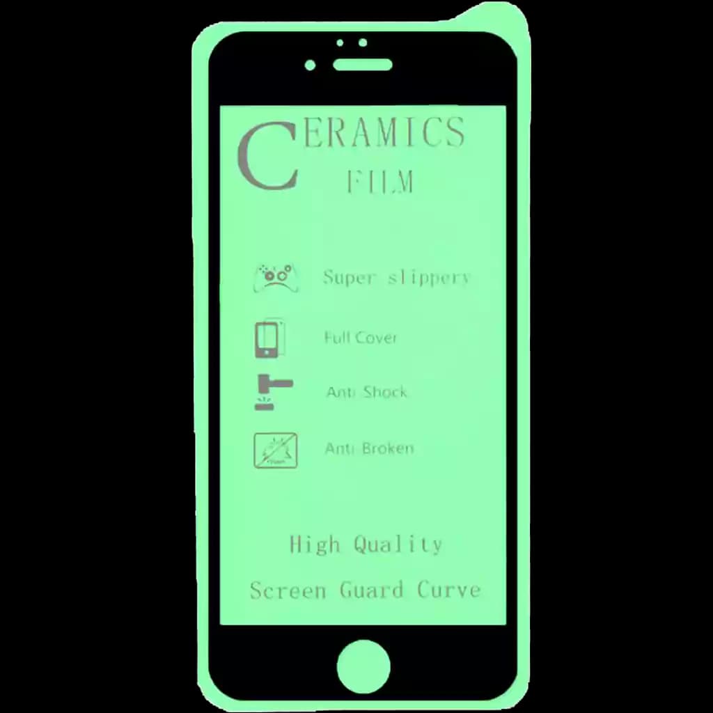 محافظ صفحه نمایش مدل سرامیک شفاف مناسب برای گوشی موبایل اپل iPhone 7 Plus / 8 Plus رنگ مشکی