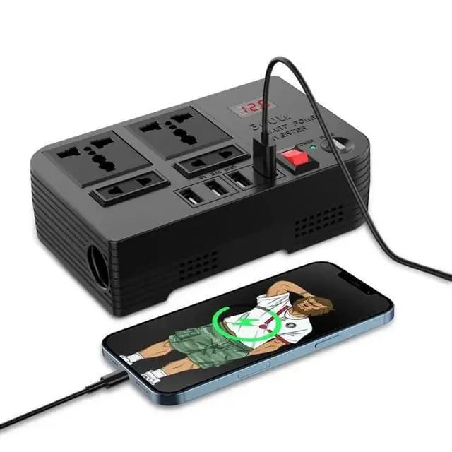 چند راهی و اینورتر گرین لاین Green Lion Spark 3 Power Inverter توان 300 وات — تصویر ۳