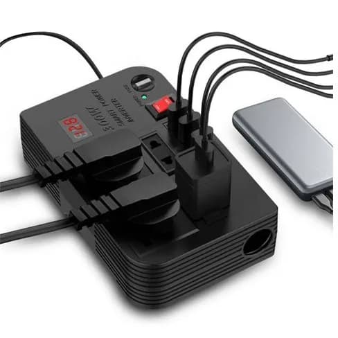 چند راهی و اینورتر گرین لاین Green Lion Spark 3 Power Inverter توان 300 وات — تصویر ۵