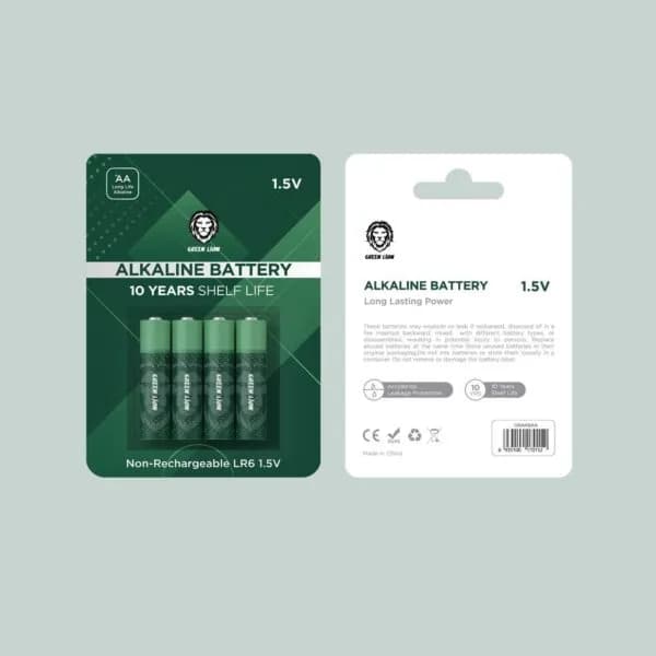 پک 4 عددی باتری قلمی گرین لاین Green Lion Alkaline AA Battrey 2700mAh — تصویر ۲