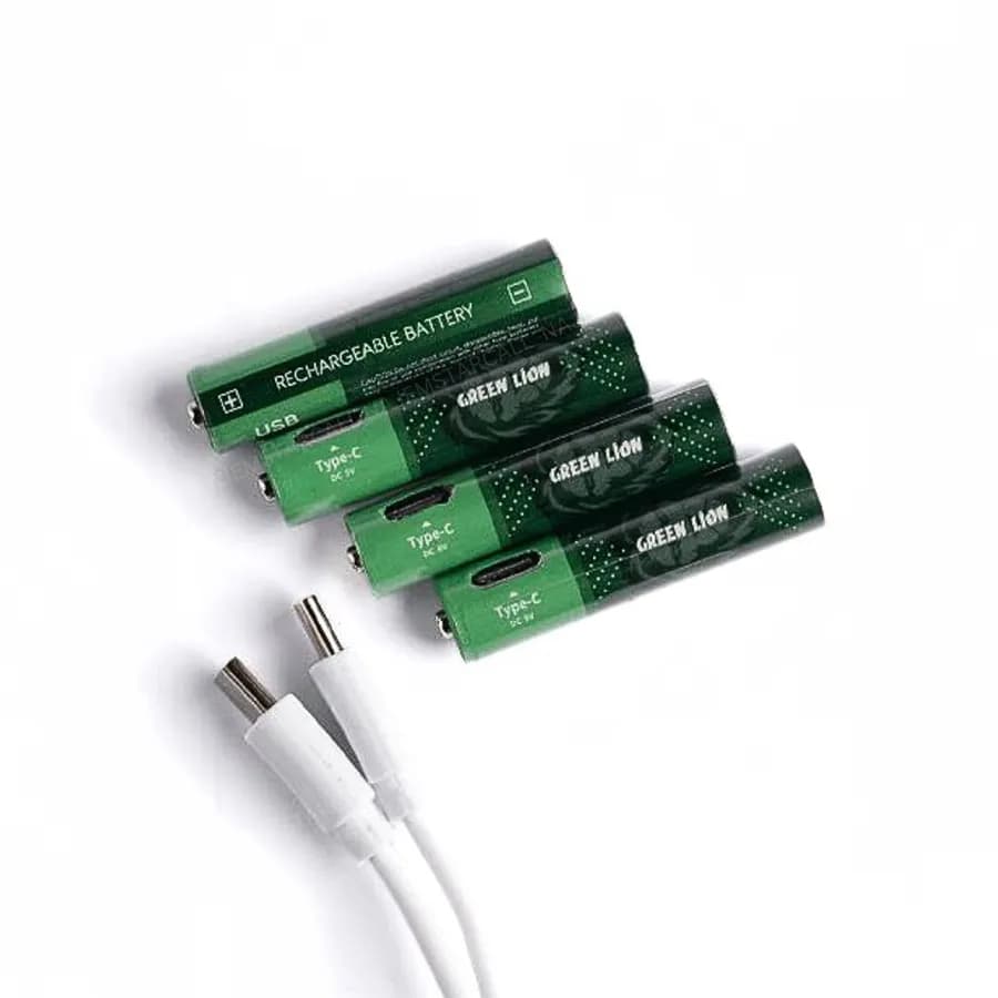 پک 4 عددی باتری نیم قلمی شارژی گرین لاین Green Lion AAA Rechargeable Battery — تصویر ۳