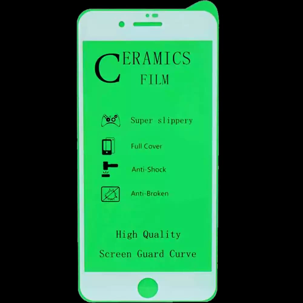 محافظ صفحه نمایش مدل سرامیک شفاف مناسب برای گوشی موبایل اپل iPhone 6 Plus / 6s Plus رنگ سفید