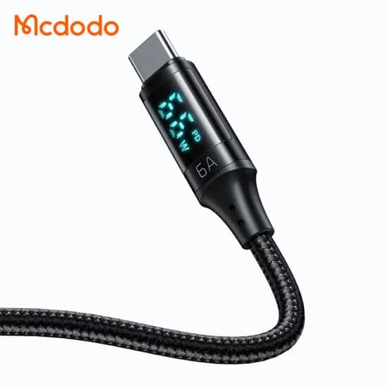 کابل Type C مک دودو Mcdodo CA-1080 Digital HD Super Charge Data cable طول 1.2 متر توان 66 وات — تصویر ۲