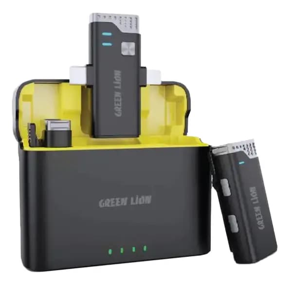 میکروفون یقه‌ ای گرین لاین Green Lion 3in1 360 Microphone GN3in1MIC360D دارای 2 فرستنده