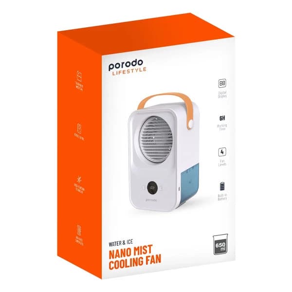 پنکه و کولر آبی شارژی پرودو مدل Porodo PD-LSACF Nano Mist Cooling Fan — تصویر ۷