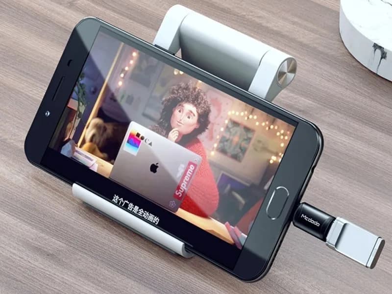 تبدیل Type C به میکرو یو اس بی مک دودو Mcdodo OT-9970 Micro Usb to Type-C OTG Adapter توان 3 آمپر — تصویر ۲