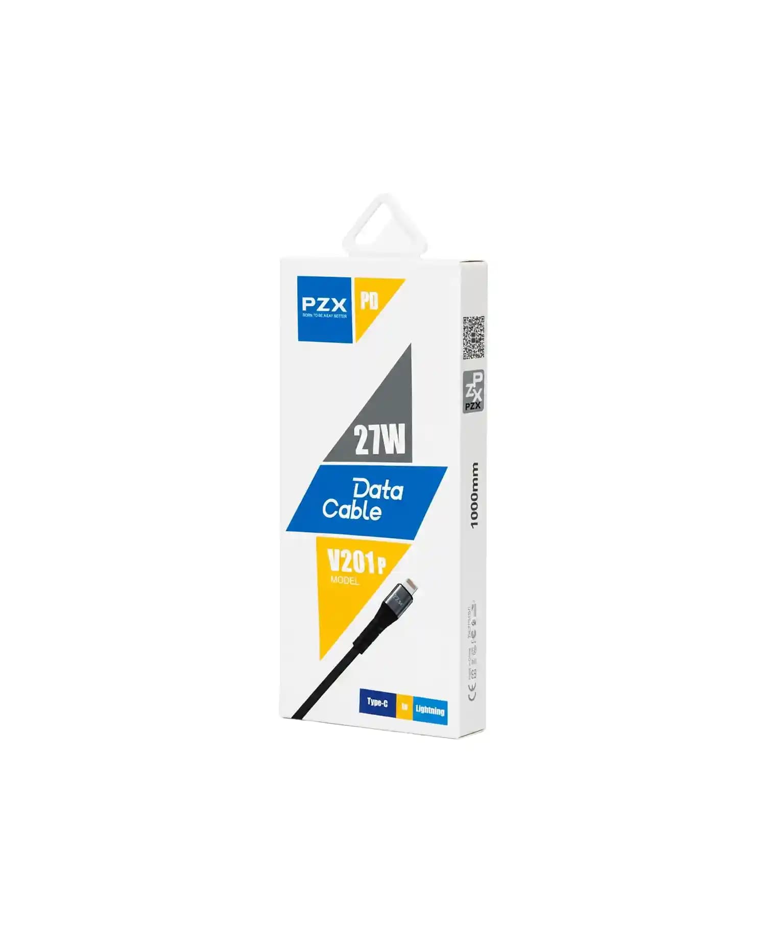 کابل تبدیل Type-C به Lightning پی زد ایکس مدل V201P 27W طول 1 متر — تصویر ۴