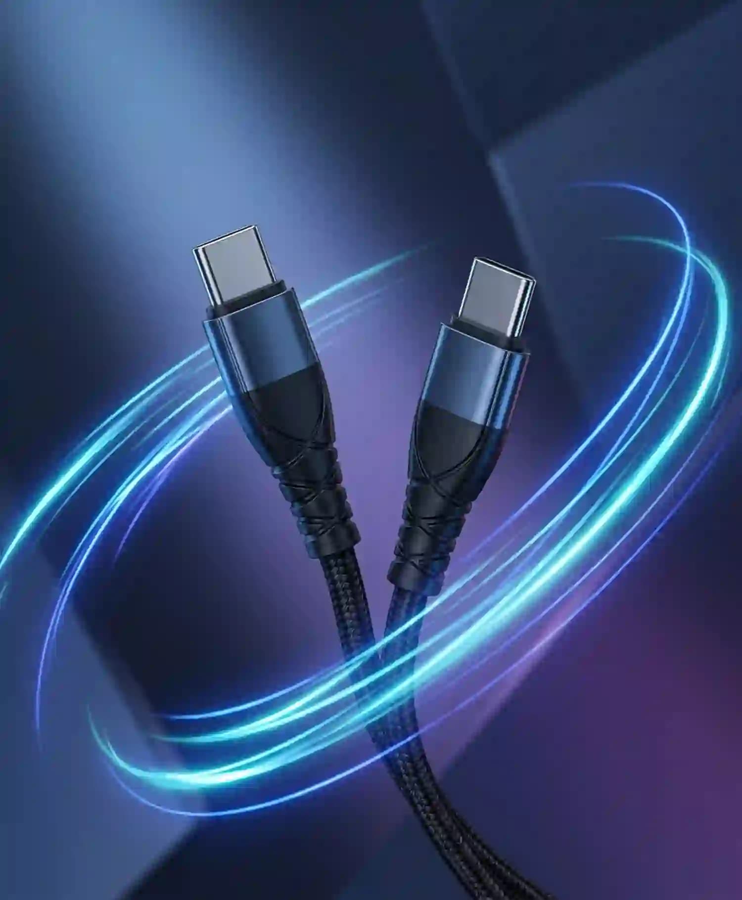 کابل تبدیل Type-C به Type-C پی زد ایکس مدل S-21 طول 1 متر — تصویر ۴