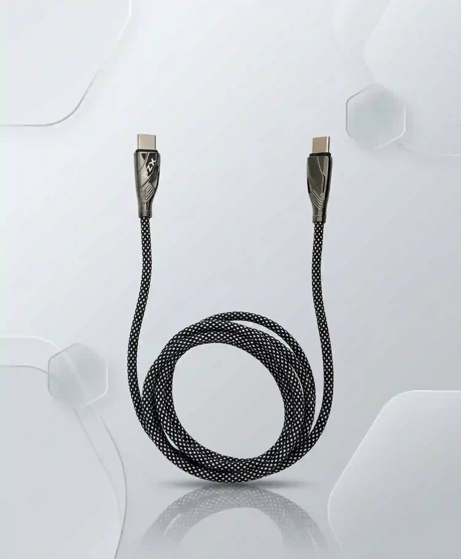 کابل تبدیل Type-C به Type-C پی زد ایکس مدل V188 100W — تصویر ۵