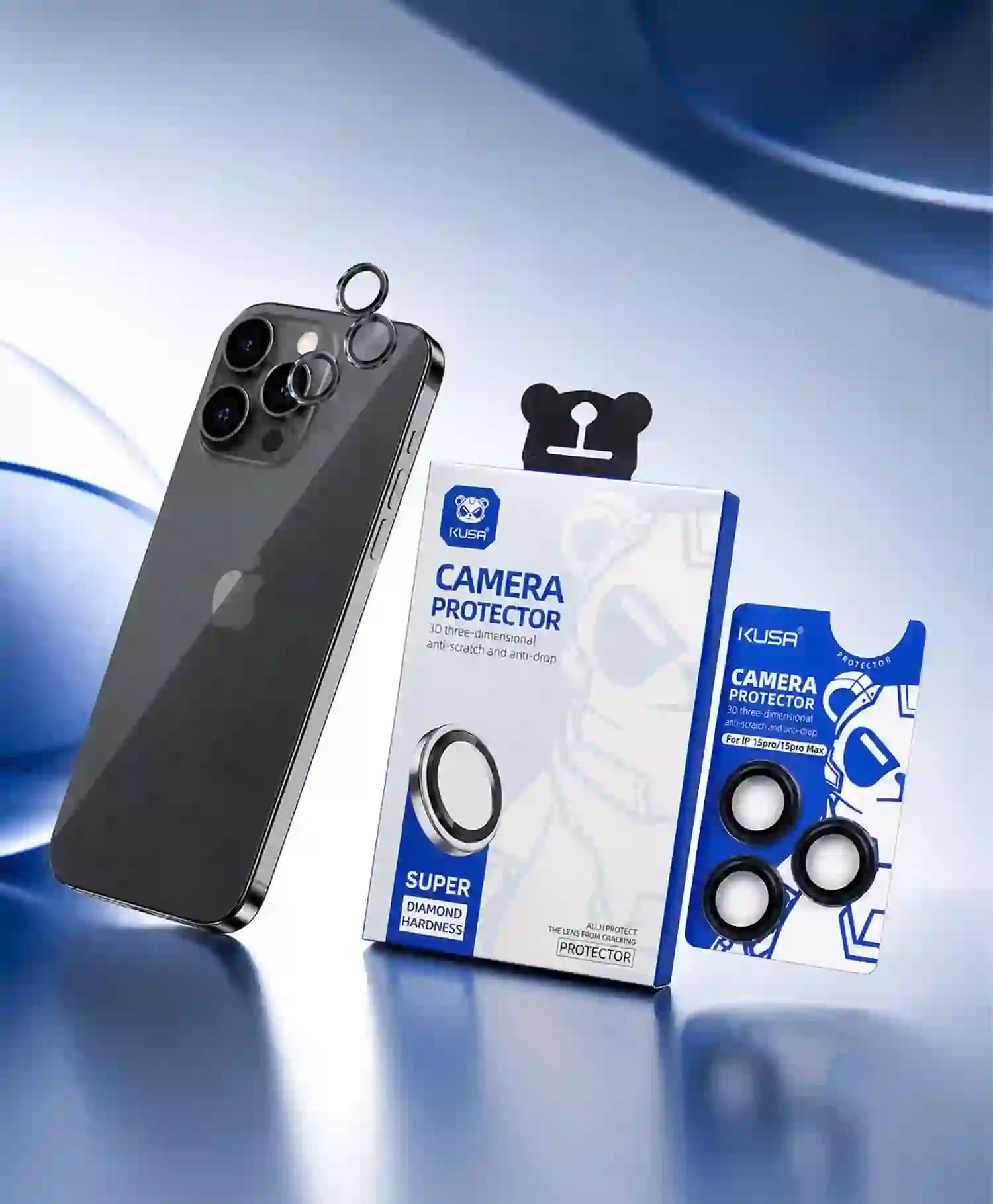 محافظ لنز رینگی شابلونی مدل KUSA دوربین گوشی آیفون Iphone 14 Pro Max — تصویر ۴