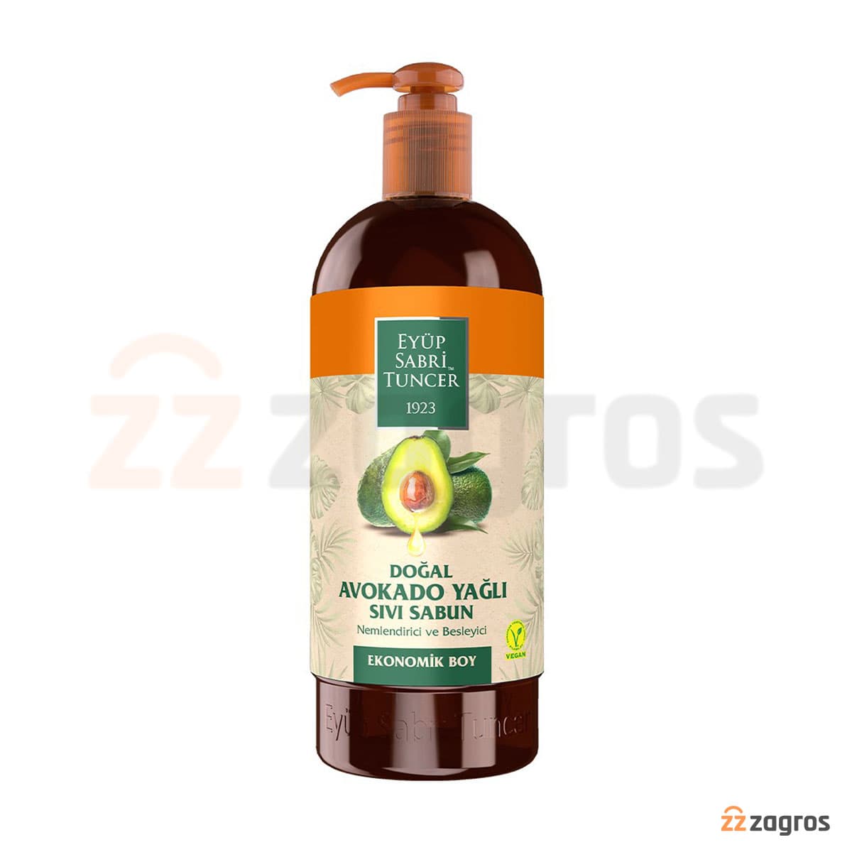 صابون مایع ارگانیک ایوب صبری حاوی روغن آووکادو 750 میل